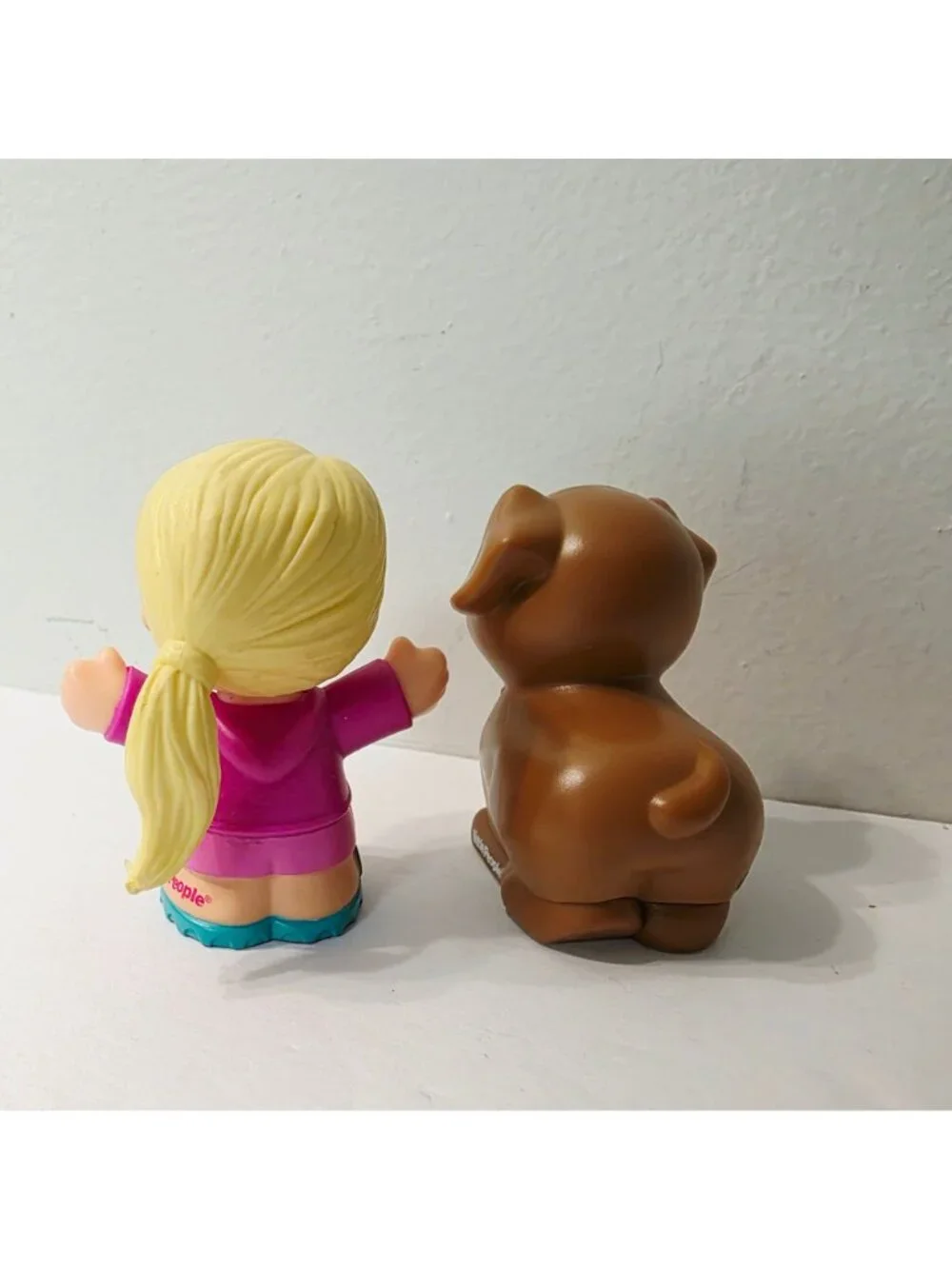 2 Fisher Price Little People RV Barbie Replacement Figures Blonde Girl Puppy Dog
